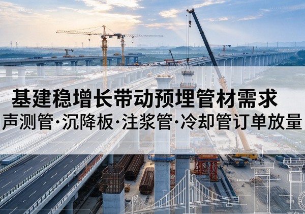 天宁基建稳增长带动预埋监测管材需求，声测管、沉降板、注浆管订单持续放量
